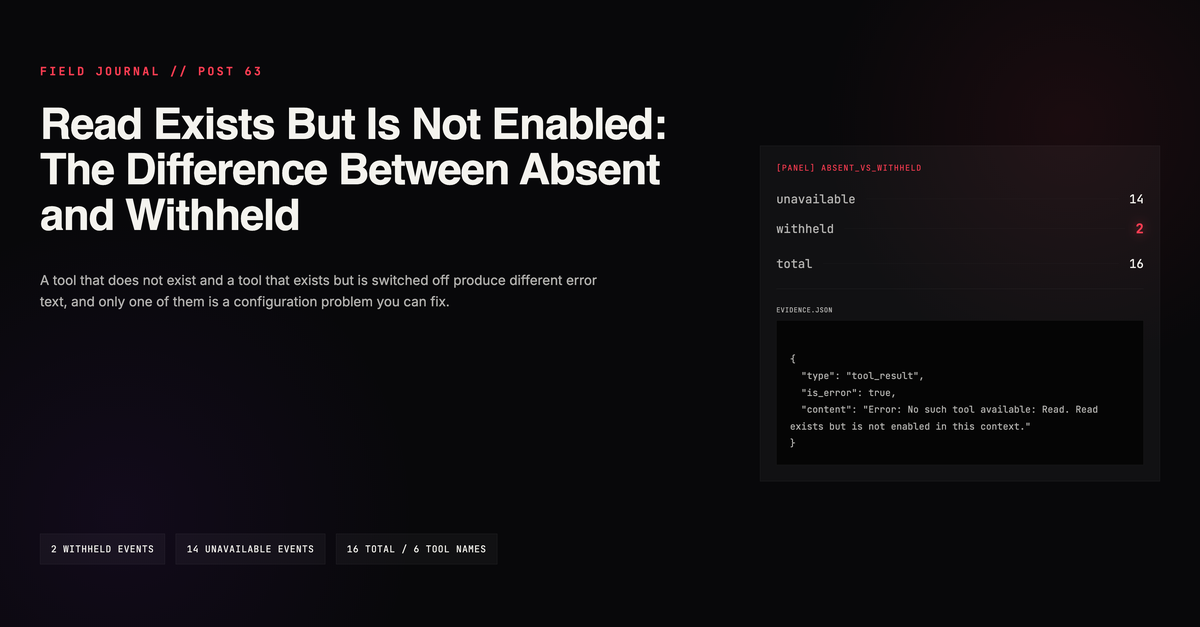Read Exists But Is Not Enabled: The Difference Between Absent and Withheld