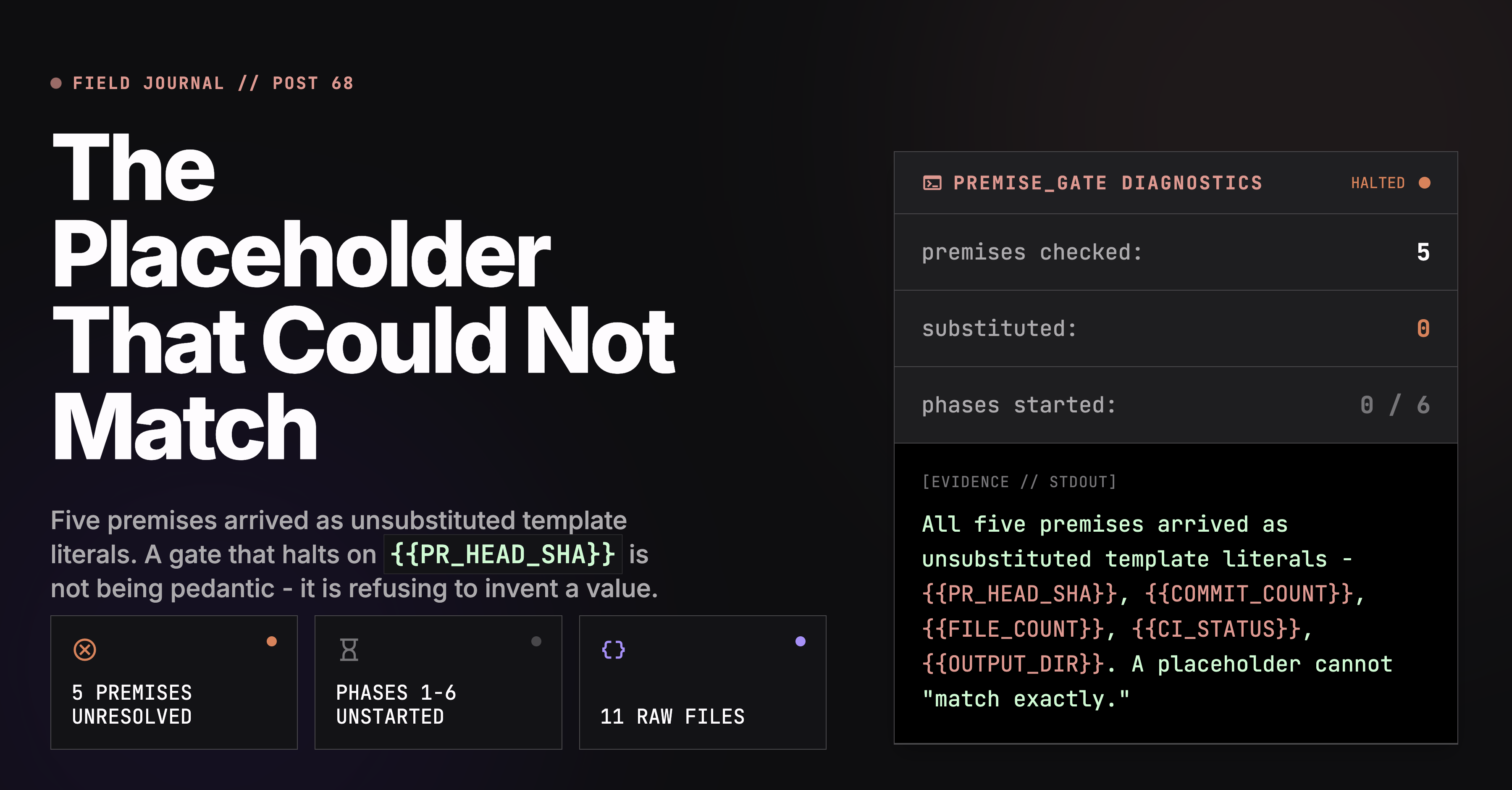 The Placeholder That Could Not Match