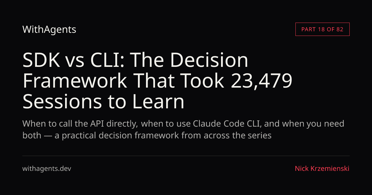 SDK vs CLI: The Decision Framework That Took 23,479 Sessions to Learn ...